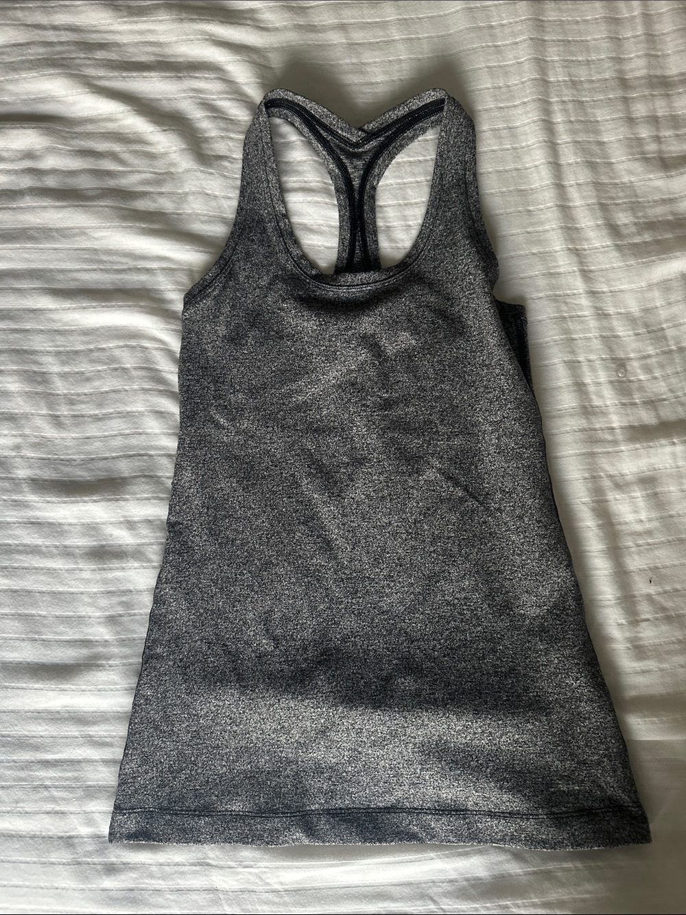 lululemon athletica Heathered Charcoal Racerback Tank